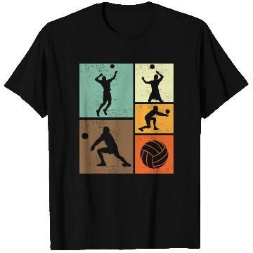 Discover Volleyball Retro Vintage Volleyball Player T Shirts