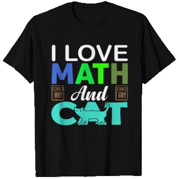 Discover I Love Math And Cats lover T Shirts
