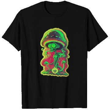 Discover Psychedelic mushroom alien T Shirts