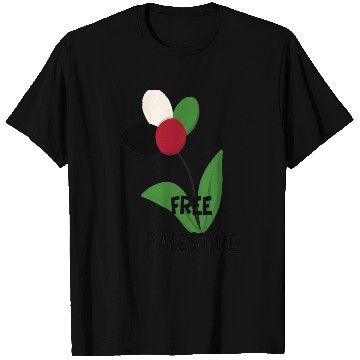 Discover Free Palestine,Flag-colored rose ,watermelon color T Shirts