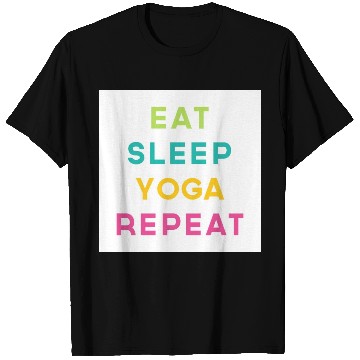 Discover Eat Sleep Yoga Repeat Meditation Exercise Quote T Shirts