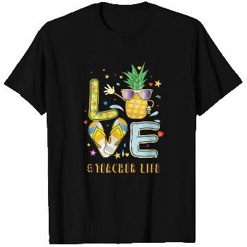 Discover Teacher Life Pineapple Sunglasses Flip Flop T Shirts