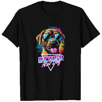 Discover Retro Wave Boxer Hot Dog T Shirts