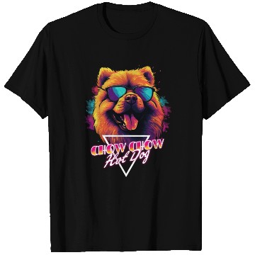 Discover Retro Wave Chow Chow Hot Dog T Shirts