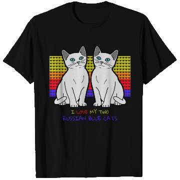 Discover I Love My Two Russian Blue Cats T Shirts