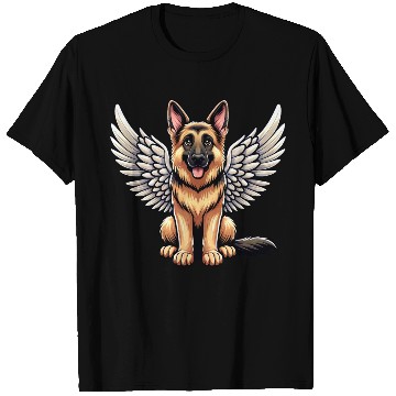 Discover German Shepherd Angel - Guardian with Wings T Shirts