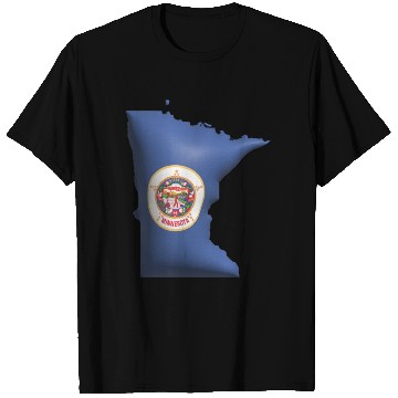 Discover Minnesota - 3D Flag Map T Shirts