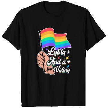 Discover LGBTQ Voting Rainbow Flag Equality Pride Month T Shirts