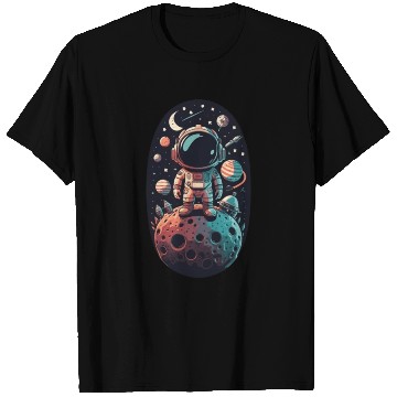 Discover Astronaut on the moon T Shirts