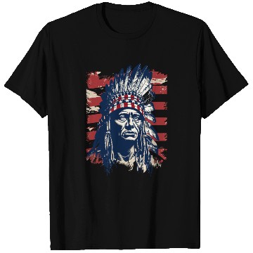 Discover Indian Native American Chief Feather Headdress T Shirts