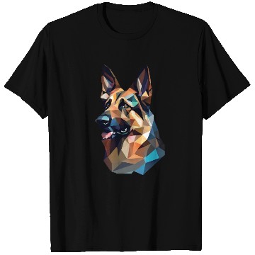 Discover German shepherd dog, German dog, polygon art T Shirts