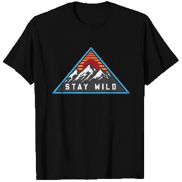 Discover Stay Wild Mountain Design - Embrace Adventure T Shirts