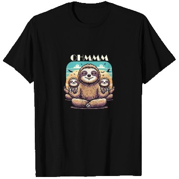 Discover Lazy Meditation Relaxation Sloth Chillers T Shirts