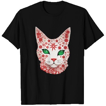 Discover Christmas snowflake cat T Shirts