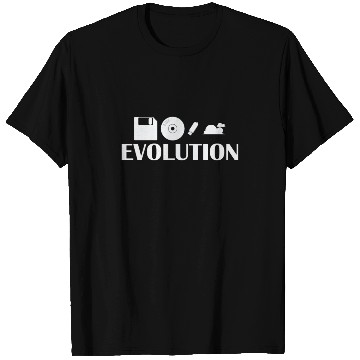 Discover Evolution Diskette CD USB Stick Cloud T Shirts