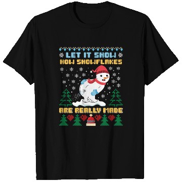 Discover Snowman Let it Snow Christmas Snow Fever T Shirts