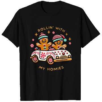 Discover Rollin' With My Homies Vintage Gingerbread Men T Shirts