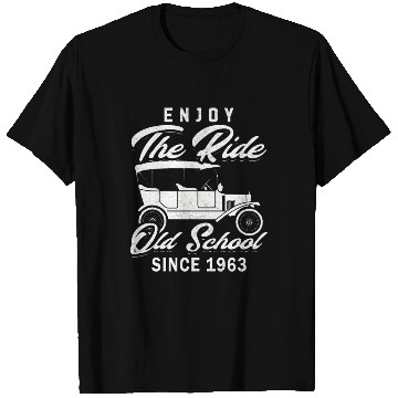 Discover Vintage car 1963 60th birthday present men T Shirts