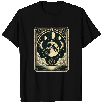Discover Tarot Card Vintage Moon Phase Astrology Tarot T Shirts