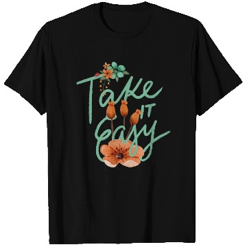 Discover Green Brown Typography Quotes Cute take it easy T Shirts