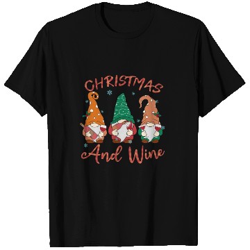 Discover Christmas Gnomes & Wine Delight - Festive Holiday T Shirts