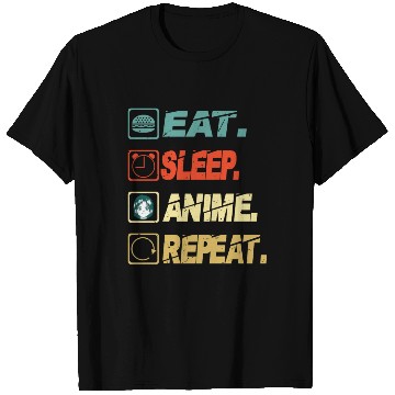 Discover Eat Sleep Anime Repeat Ramen Kawaii Japanese Manga T Shirts