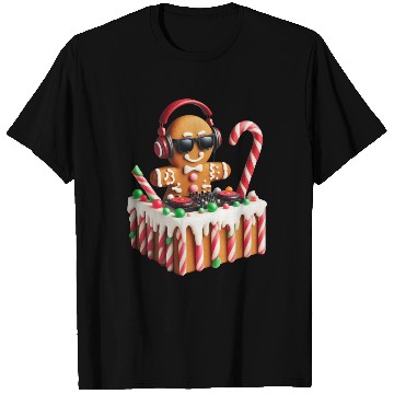 Discover Gingerbread DJ Booth Christmas Holiday Candy Cane T Shirts