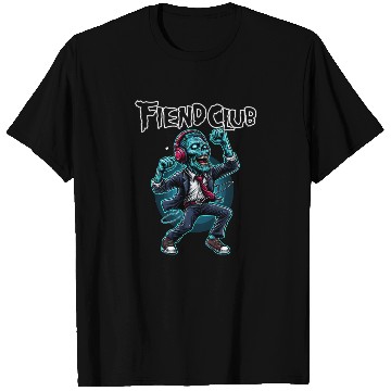 Discover Fiend Club Dancing Zombie with Headphone T Shirts