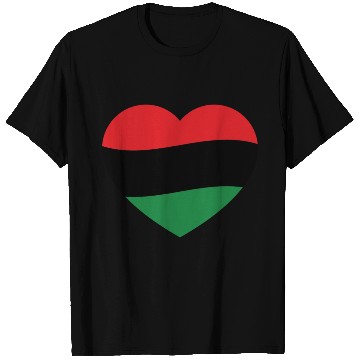 Discover Pan African Flag Love Heart T Shirts