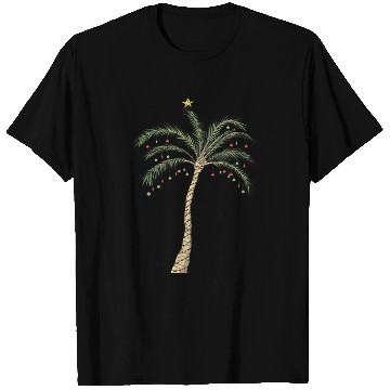 Discover Christmas Palm Tree Light Hawaiian Tropical Xmas T Shirts