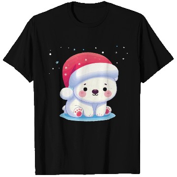 Discover "Snowflakes and Smiles: The Polar Bear on Christma T Shirts