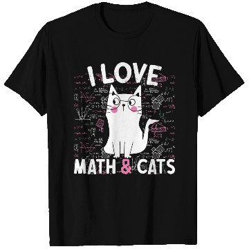 Discover I Love Math and Cats Feline Lover T Shirts