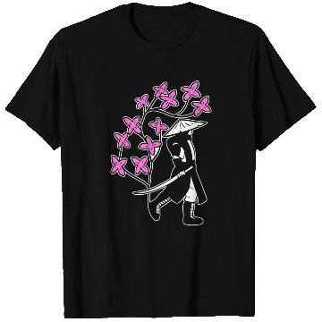 Discover Samurai Sakura Tree Chinese Warrior Gift T Shirts