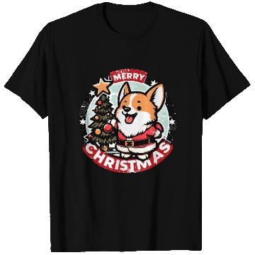 Discover Retro Christmas Corgi Gifts For Dog Lovers T Shirts