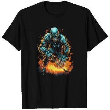 Discover Ice Hockey Player Hockey Zombie Monster T Shirts