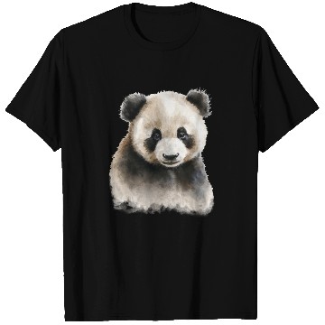 Discover Panda Cute Bear Watercolor Painting Portrait T Shirts