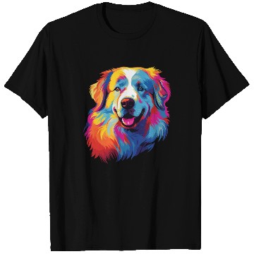 Discover Watercolor Colorful Great Pyrenees T Shirts