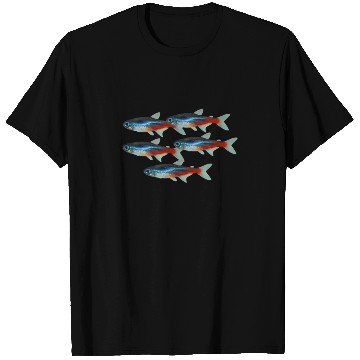 Discover Neon Tetra Fish Bright Color Freshwater Sea Life T Shirts