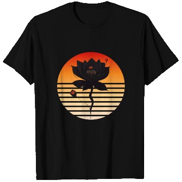 Discover Black rose with sunset colors T Shirts