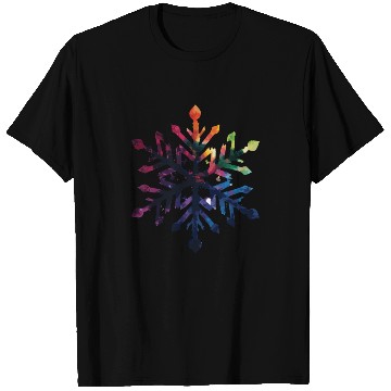 Discover Colorful Gradient Snowflake T Shirts