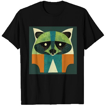 Discover Deco Raccoon - Zombie Green T Shirts