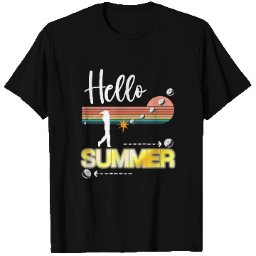 Discover Hello SUMMER Retro Summer Vacation Golf Lover Gift T Shirts