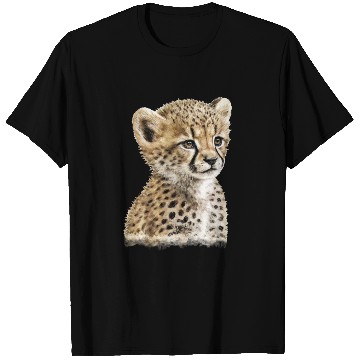 Discover Baby Cheetah Watercolor Painting Portrait T Shirts