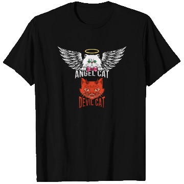 Discover Angel Cat And Devil Cat T Shirts