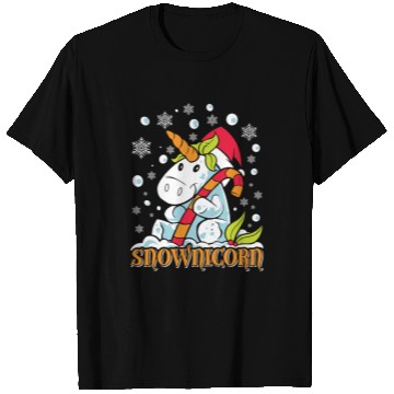 Discover Wintertime Snownicorn Snowflakes Unicorn T Shirts