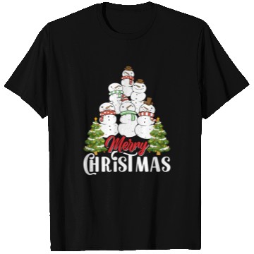 Discover Merry Christmas Snowmen Christmas Tree T Shirts