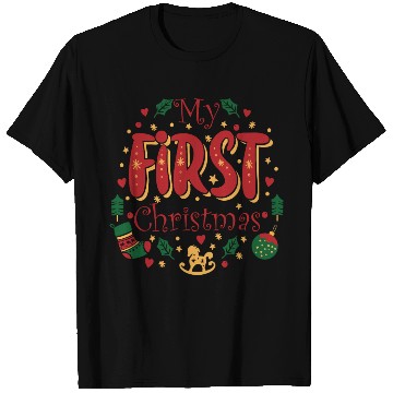 Discover My First Christmas, Infant Baby Cute 1st Christmas T Shirts