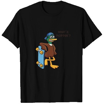 Discover What's Poppin Duck Skaterboy Skateboardkid T Shirts