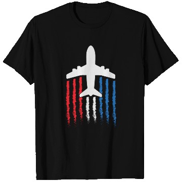 Discover US Flag Airplane Patriotic American Pilot T Shirts
