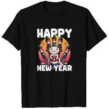 Discover Axolotl Happy New Year T Shirts
